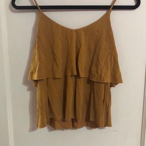 Flowy yellow mustard top